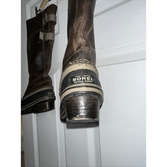 SOREL SLIMPACK RIDING TALL II EQUESTRIAN Brown Leather Riding Rain Boots US SZ 7 - Picture 8 of 14